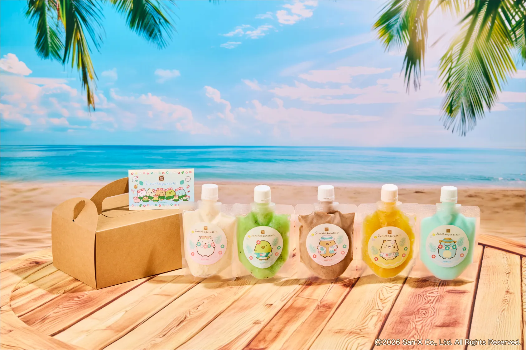 「すみっコぐらし」がアロハテーブルに大集合!3月4日(水)より『すみっコたちと過ごす、ハワイアンバケーション!』をテーマにしたコラボメニューやグッズが登場